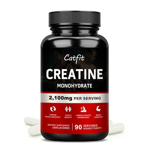 Catfit Creatine Monohydrate Capsules Improve Gain Strength Build