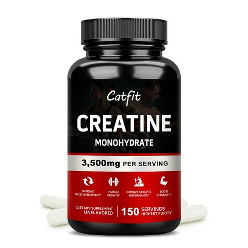 Catfit Creatine Monohydrate Capsules Improve Gain Strength Build